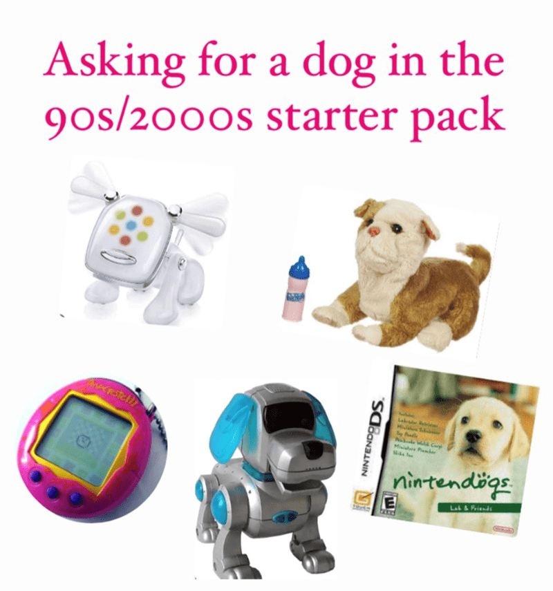 y2k, meme, dog, tamagotchi, nintendog, robot, pet